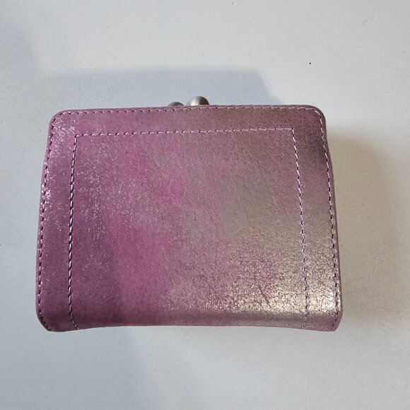 HOBO Bags Women’s Metallic Leather Wallet-Pink - Picture 5 of 7